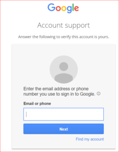 Reactivate Gmail account disabled