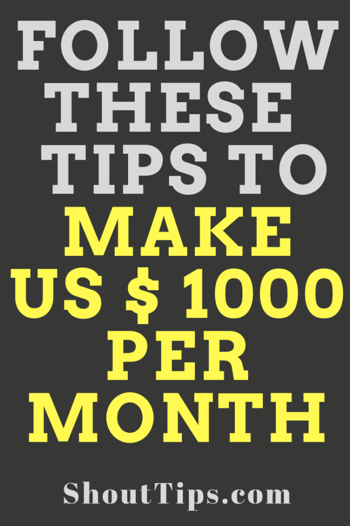 how to make 1000 a month online from scratch